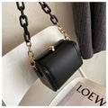 Square shape PU Leather Vintage Shoulder Tote Bag
