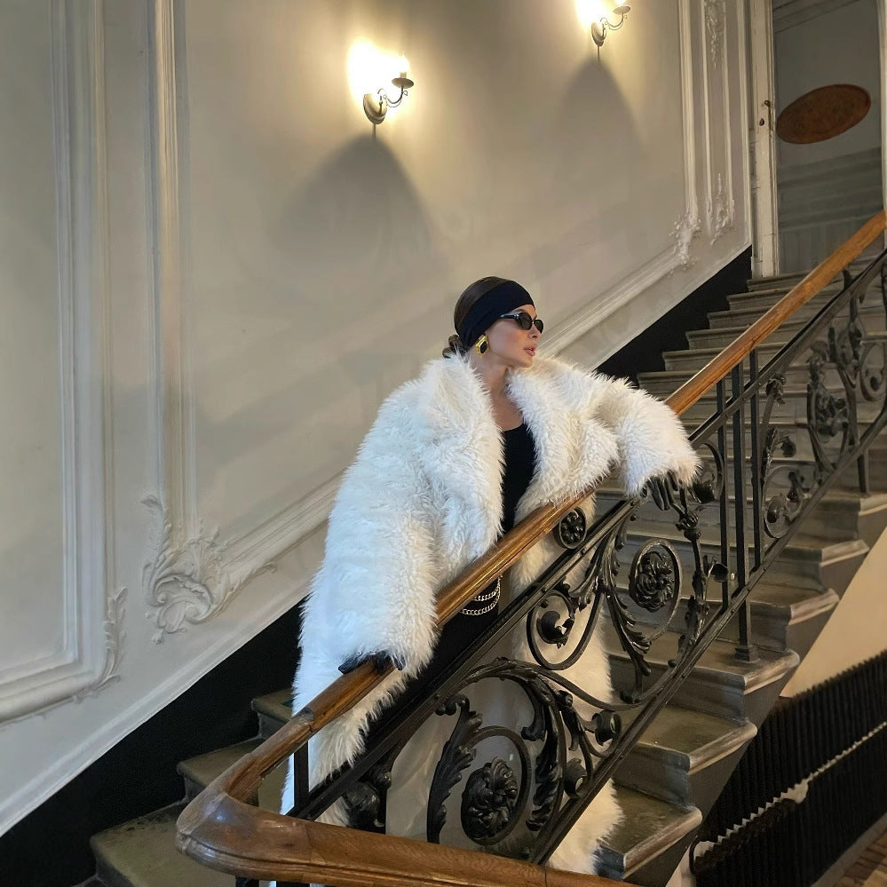 Overknee Thickened Long Fur Coat