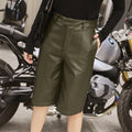 Five-point Leather Korean Style Pants Version