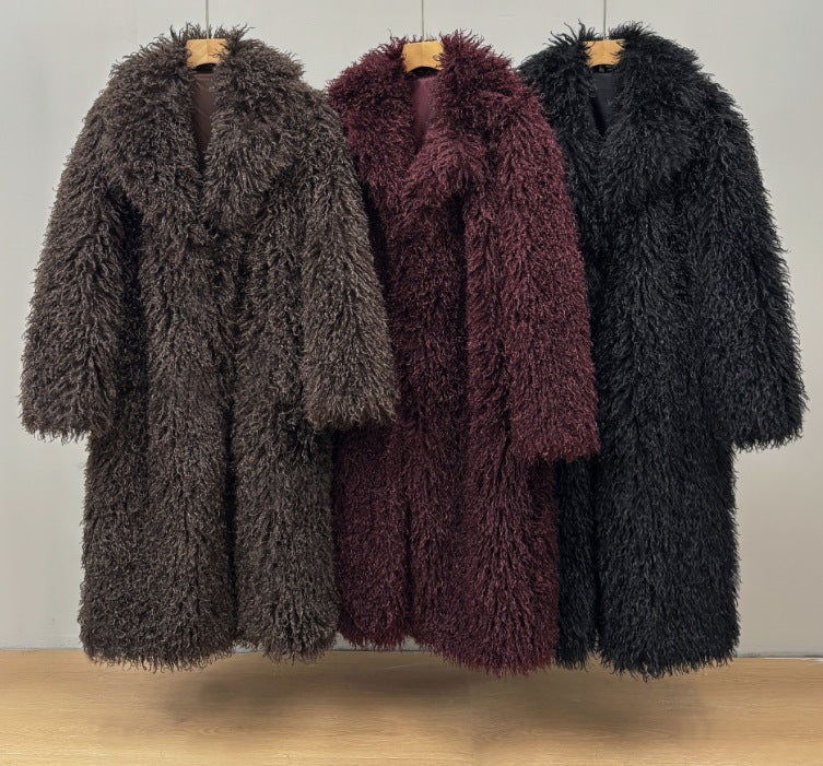 Overknee Thickened Long Fur Coat