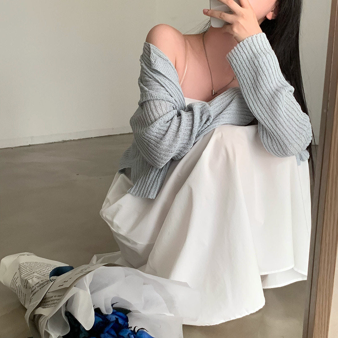 Tube Top Women's Slimming Vacation Long Dress