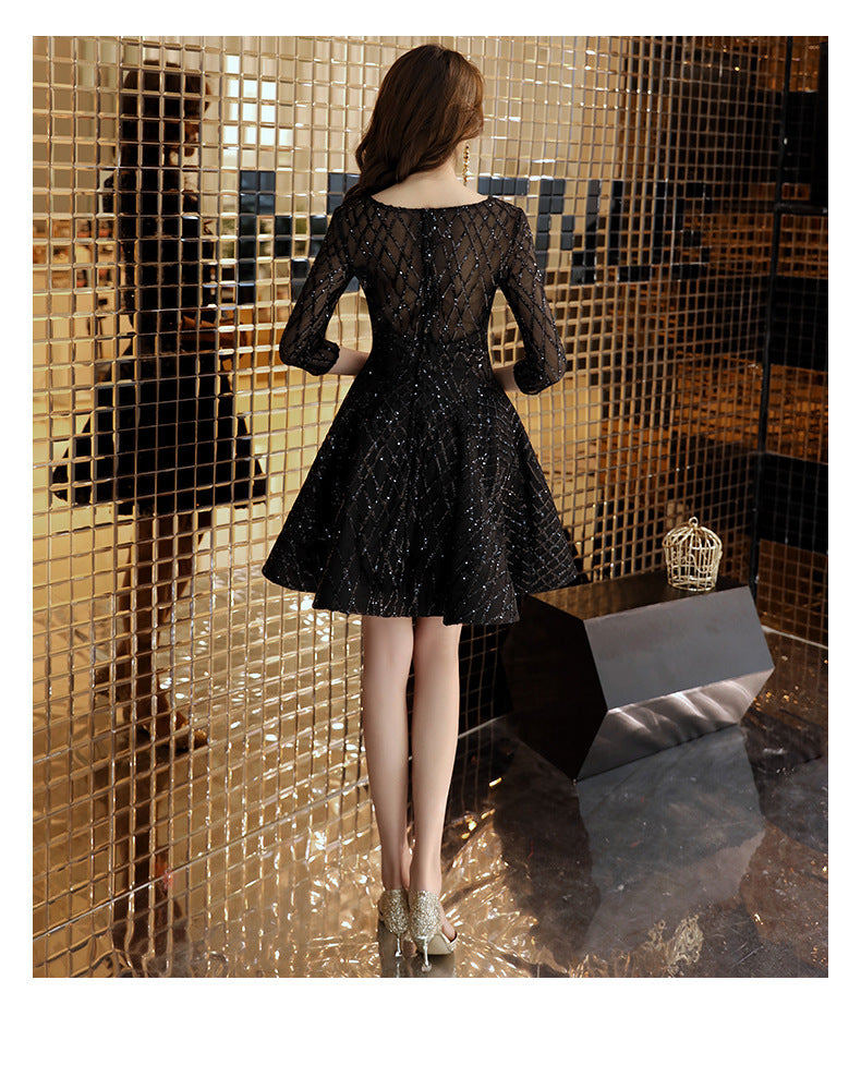 Women's Black Dinner / Cocktail / Birthday Party Short Socialite dress