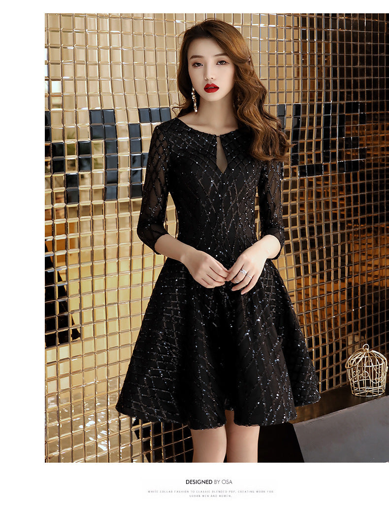 Women's Black Dinner / Cocktail / Birthday Party Short Socialite dress