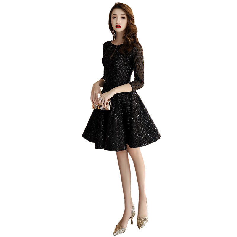 Women's Black Dinner / Cocktail / Birthday Party Short Socialite dress