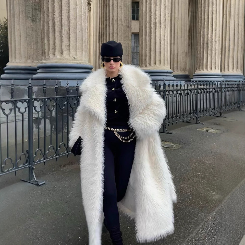Overknee Thickened Long Fur Coat
