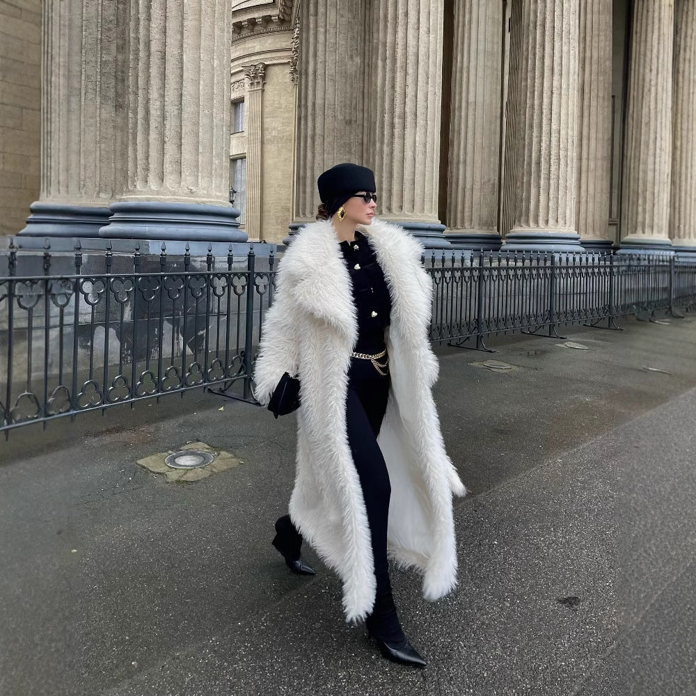 Overknee Thickened Long Fur Coat